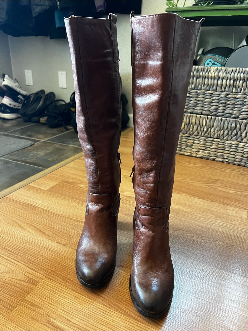 Women’s Tall Italian Brown Leather Boots
